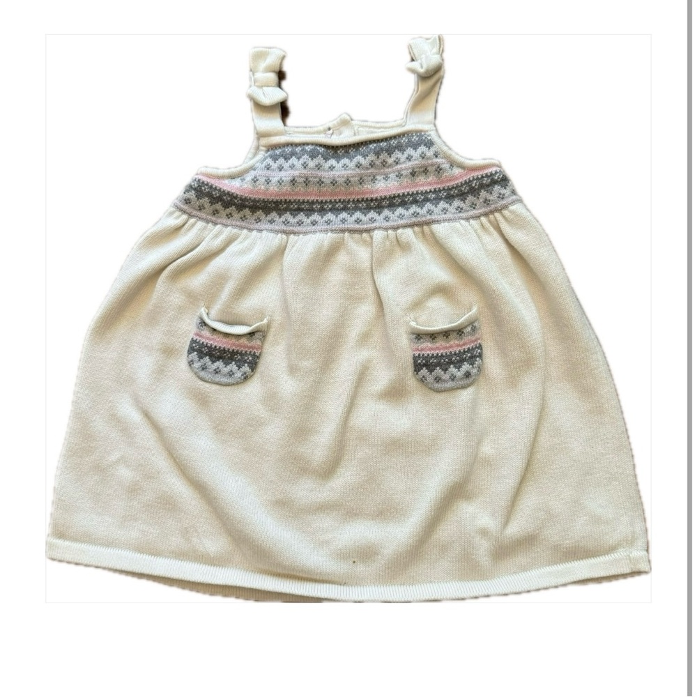 Janie and Jack Bow Strap Sweater Dress Size 12-18 Months